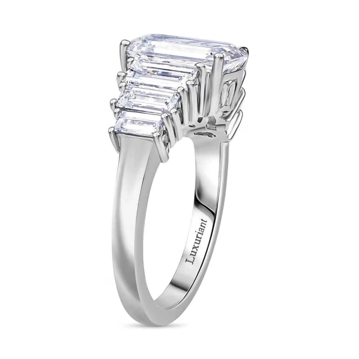 Luxuriant Lab Grown Diamond E-F VS 4.00 ctw Ring in 950 Platinum (Size 10.0) image number 8
