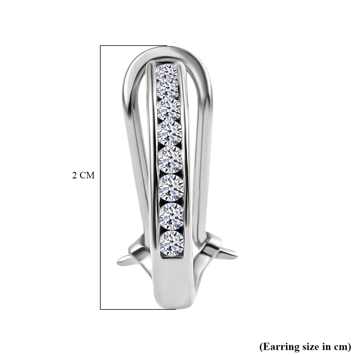 Luxuriant Lab Grown Diamond G-H SI 0.50 ctw Omega Clip Earrings in Rhodium Over Sterling Silver image number 4