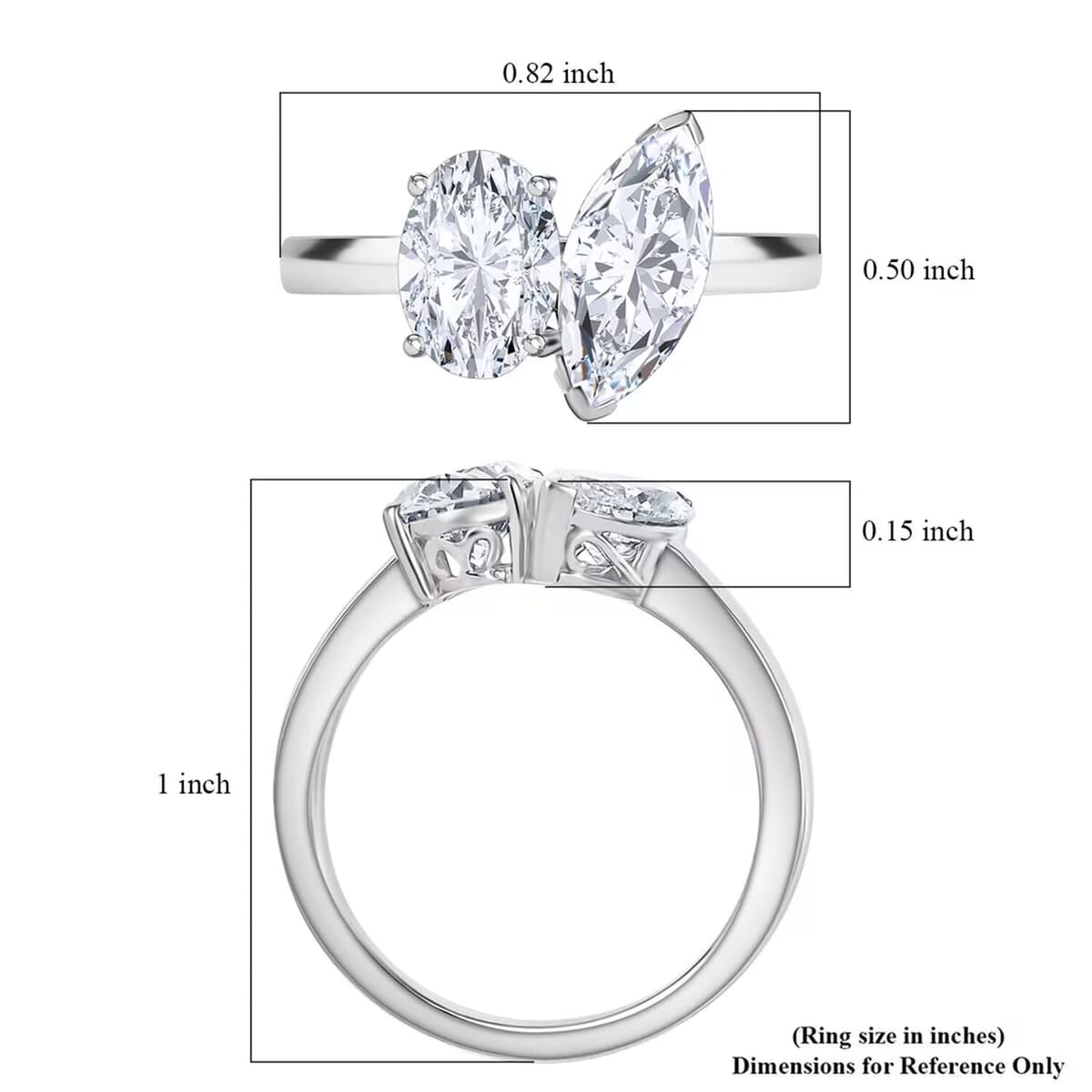 IGI Certified Luxuriant Lab Grown Diamond E-F VS 2.60 ctw Toi Moi Ring in 950 Platinum (Size 10.0) image number 7