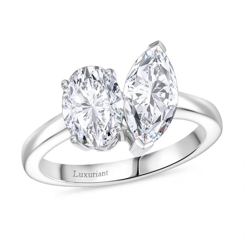 IGI Certified Luxuriant Lab Grown Diamond E-F VS 2.60 ctw Toi Moi Ring in 950 Platinum (Size 6.0)