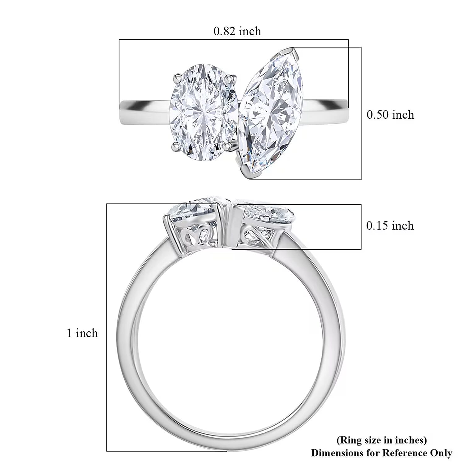 IGI Certified Luxuriant Lab Grown Diamond E-F VS 2.60 ctw Toi Moi Ring in 950 Platinum (Size 6.0)