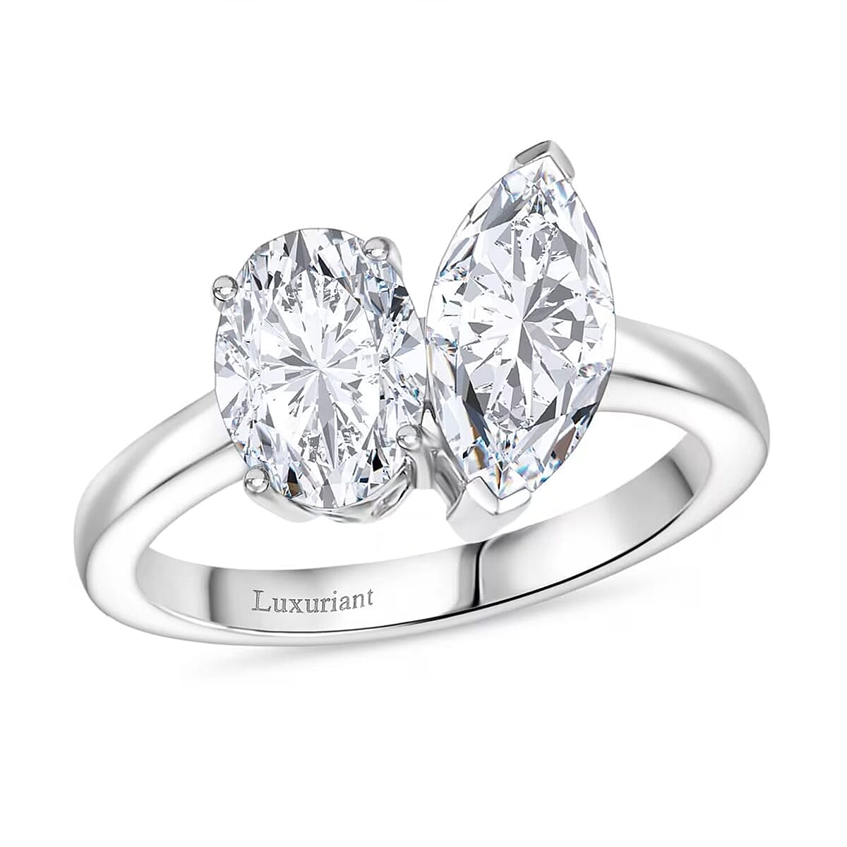 IGI Certified 950 Platinum Luxuriant Lab Grown Diamond (E-F, VS) Toi Moi Ring (Size 7.5) 2.60 ctw image number 0