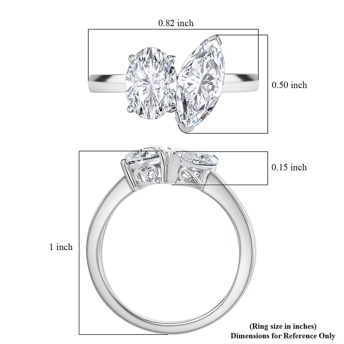 IGI Certified Luxuriant Lab Grown Diamond E-F VS 2.60 ctw Toi Moi Ring in 950 Platinum (Size 8.0) image number 7
