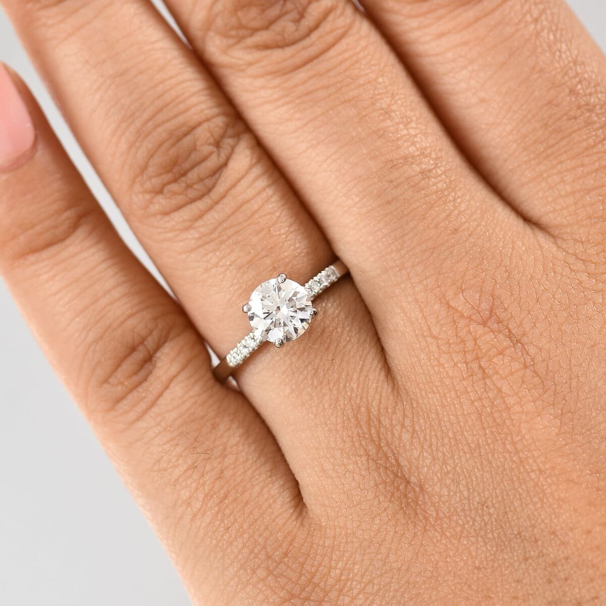 950 Platinum Luxuriant Lab Grown Diamond (E-F, VS) Ring (Size 10.0) 1.50 ctw image number 2