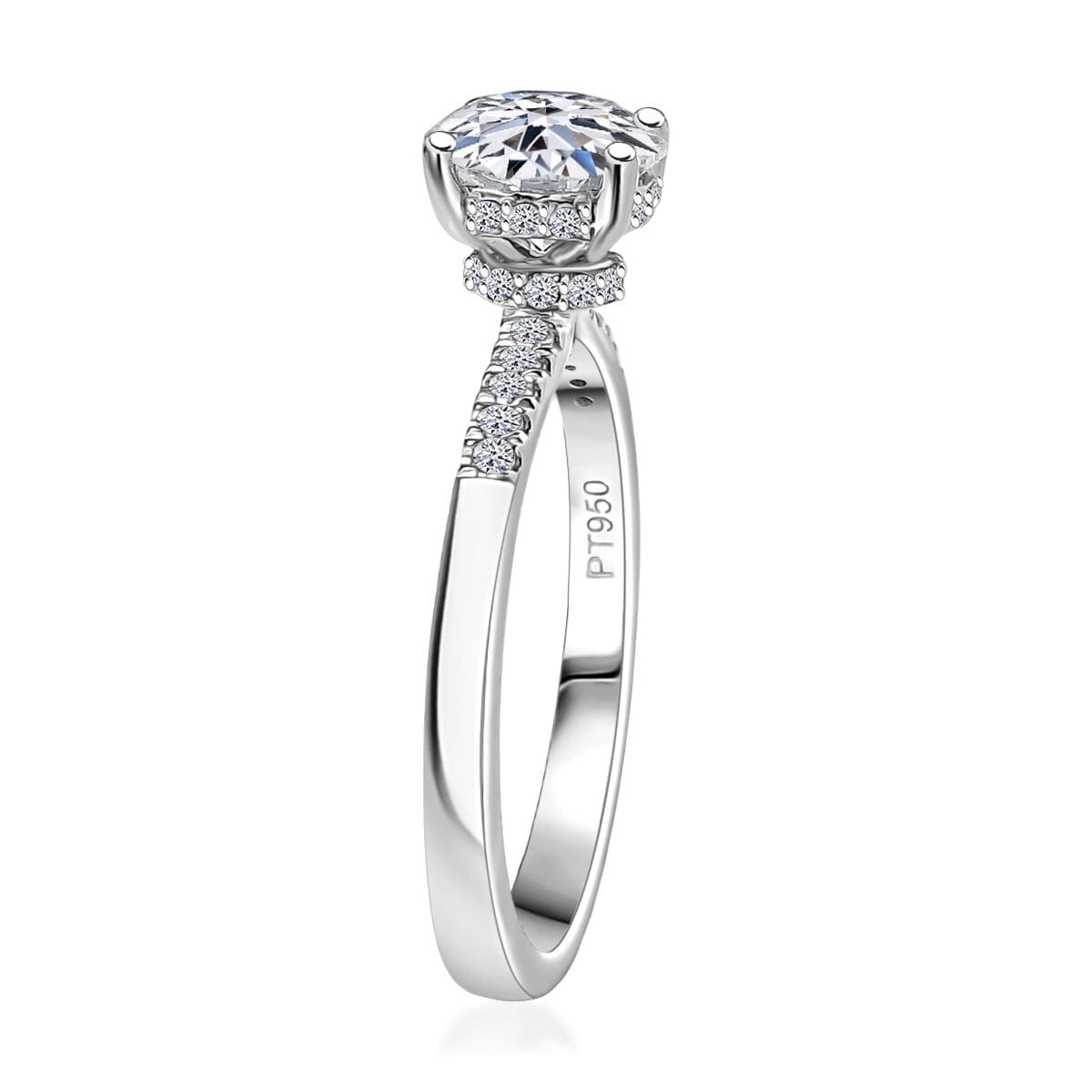 950 Platinum Luxuriant Lab Grown Diamond (E-F, VS) Ring (Size 10.0) 1.50 ctw image number 3