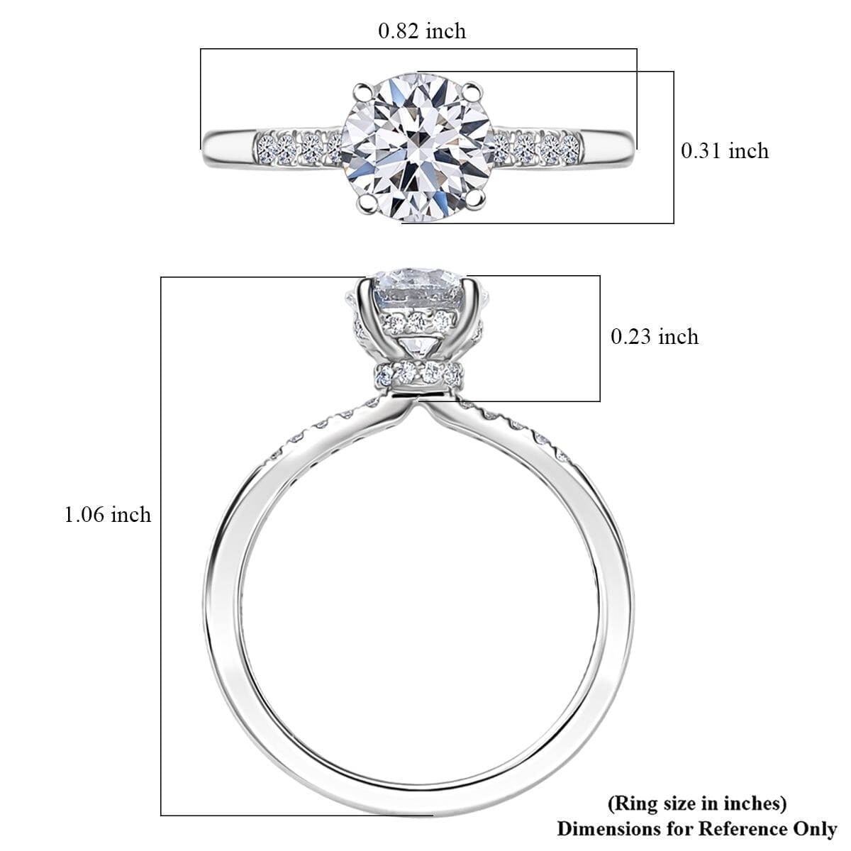 950 Platinum Luxuriant Lab Grown Diamond (E-F, VS) Ring (Size 10.0) 1.50 ctw image number 5