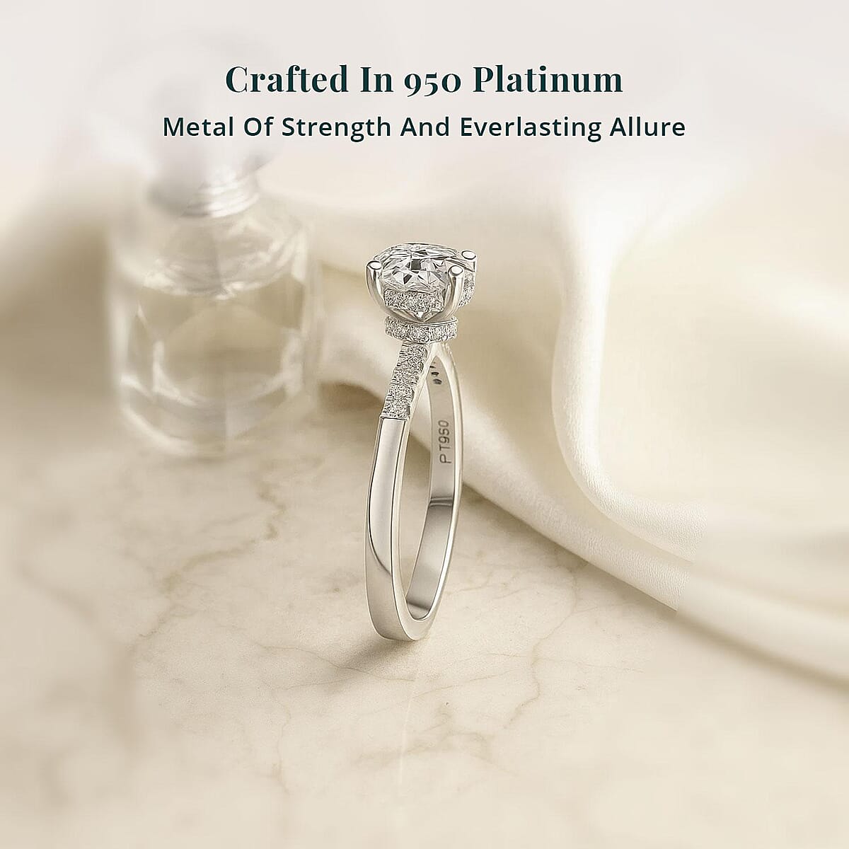 IGI Certified 950 Platinum Luxuriant Lab Grown Diamond (E-F, VS) Ring (Size 11.0) 1.50 ctw image number 2