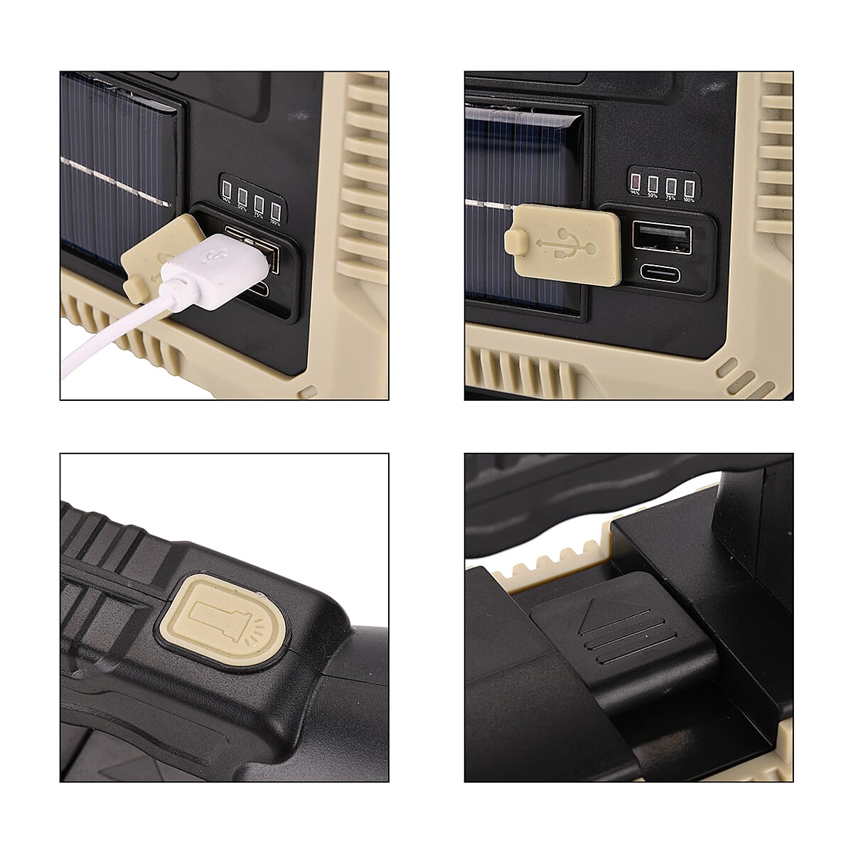 Solar Flash Light Tool Box Set - White image number 2