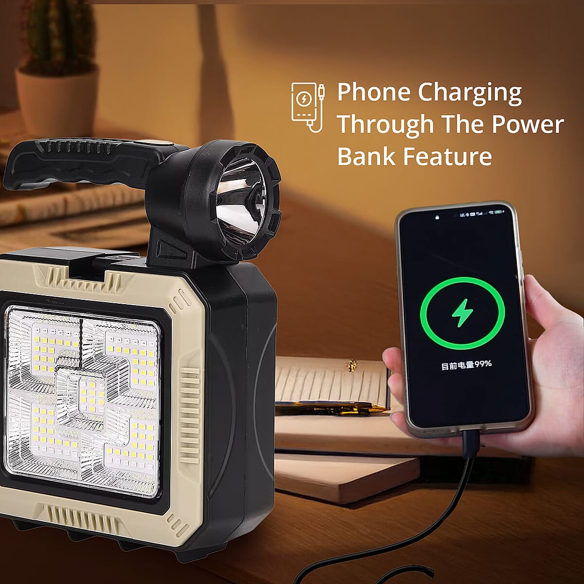 Solar Flash Light Tool Box Set - White image number 7