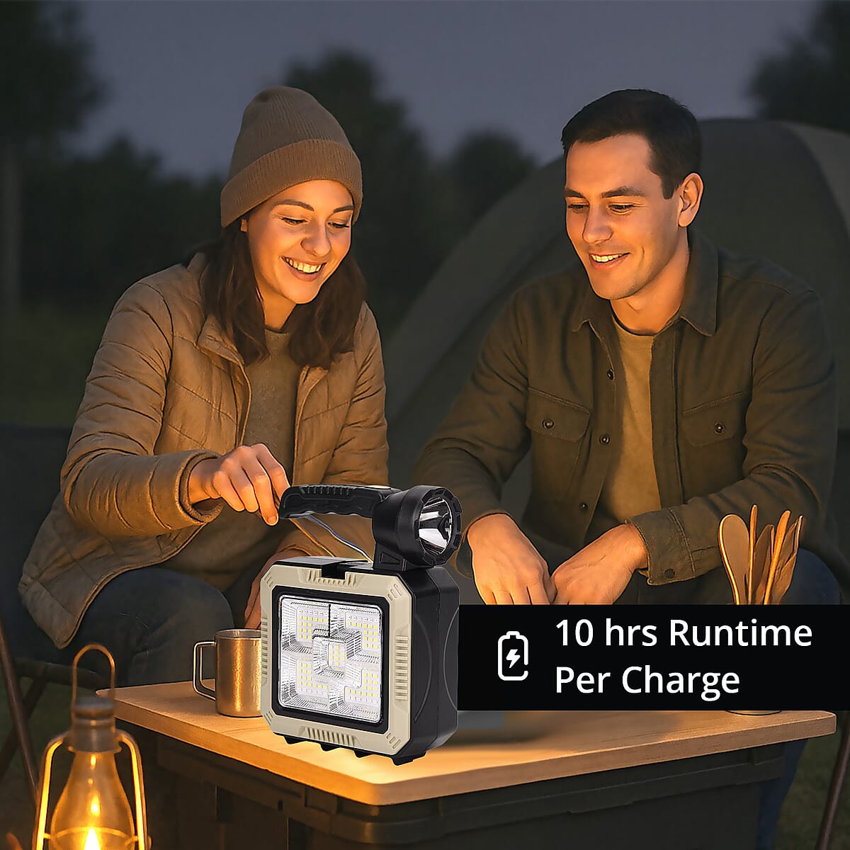 Solar Flash Light Tool Box Set - White image number 8