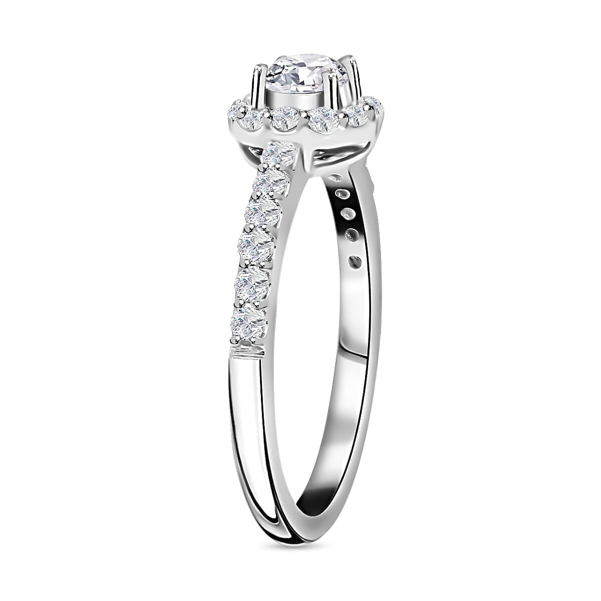 IGI Certified Rhapsody E-F VS Diamond 1.00 ctw Ring in 950 Platinum (Size 11.0) 4.70 Grams  image number 3
