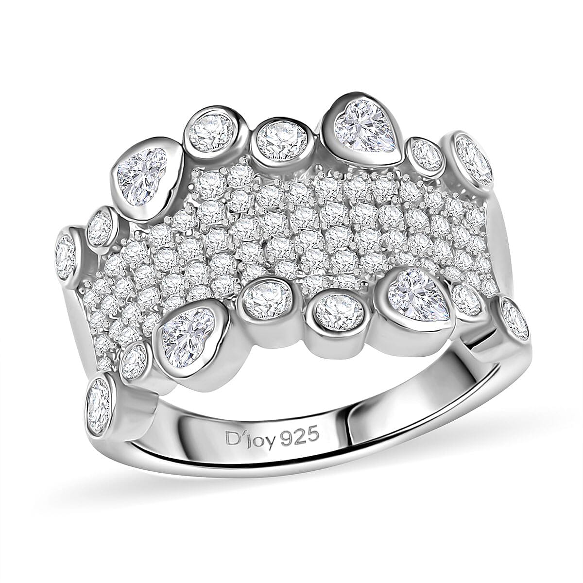 D'Joy Golconda Topaz 1.75 ctw Cosmic and Romantic Ring in Rhodium Over Sterling Silver (Size 5.0) image number 0