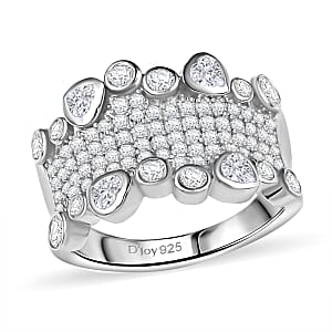 D'Joy Golconda Topaz 1.75 ctw Cosmic and Romantic Ring in Rhodium Over Sterling Silver (Size 5.0)