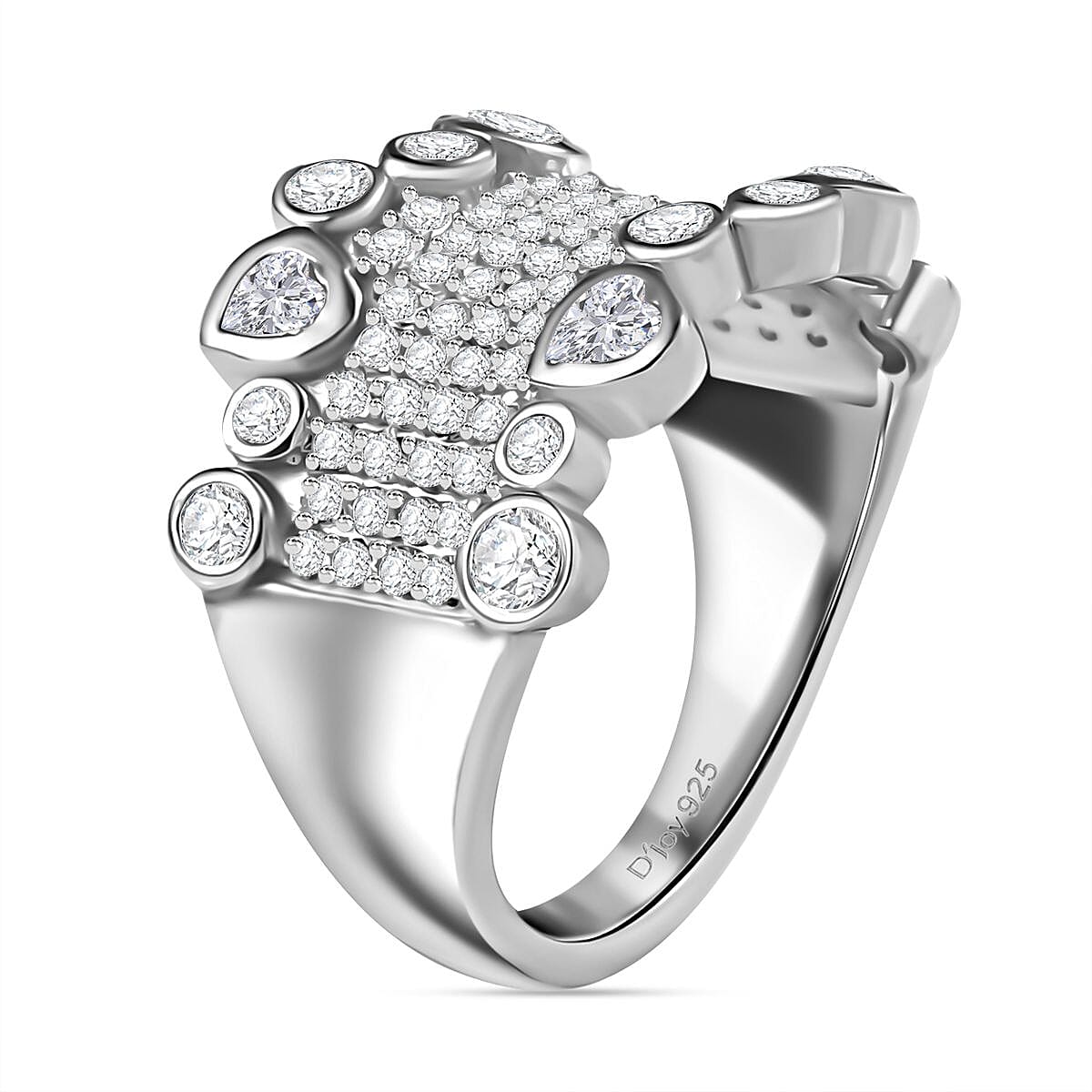 D'Joy Golconda Topaz 1.75 ctw Cosmic and Romantic Ring in Rhodium Over Sterling Silver (Size 5.0) image number 3