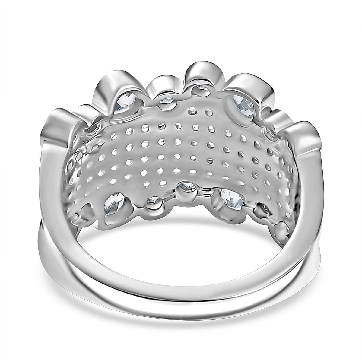 D'Joy Golconda Topaz 1.75 ctw Cosmic and Romantic Ring in Rhodium Over Sterling Silver (Size 5.0) image number 4