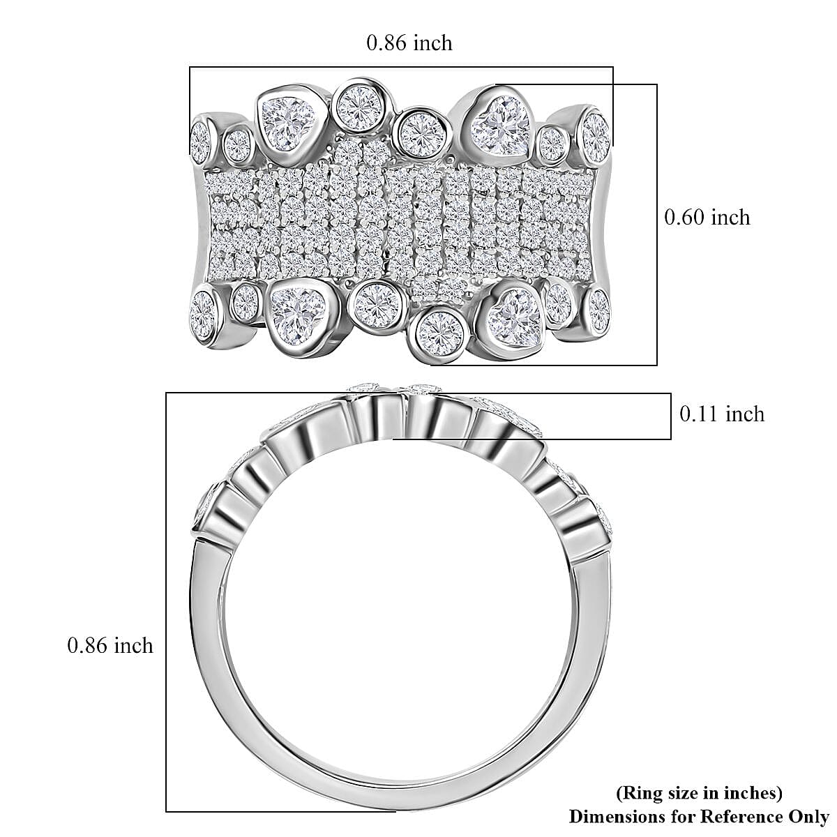 D'Joy Golconda Topaz 1.75 ctw Cosmic and Romantic Ring in Rhodium Over Sterling Silver (Size 5.0) image number 5