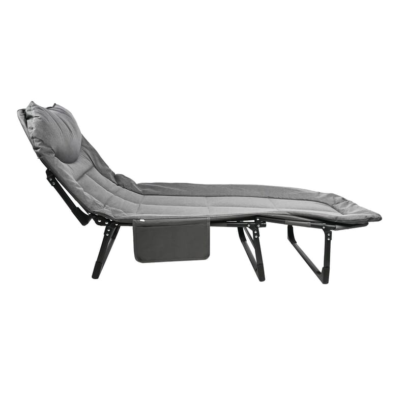 CLOSEOUT Grey Folding Outdoor/Indoor Cot 70X30 Inches