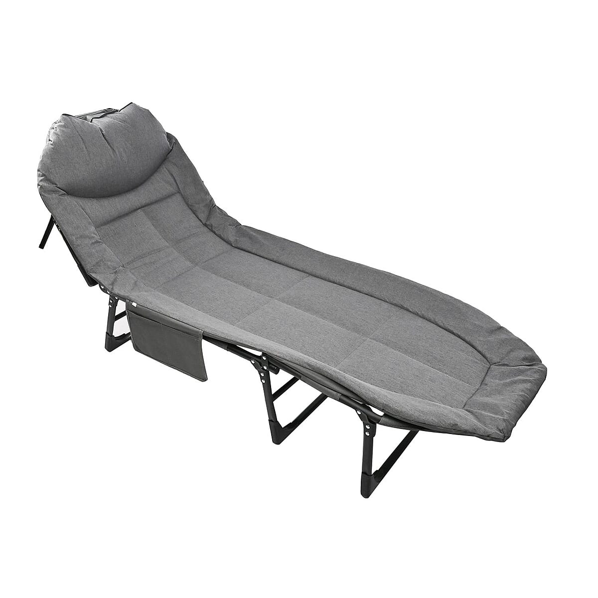 CLOSEOUT Grey Folding Outdoor/Indoor Cot 70X30 Inches image number 3