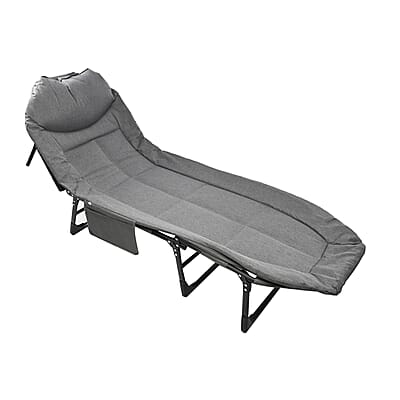 CLOSEOUT Grey Folding Outdoor/Indoor Cot 70X30 Inches