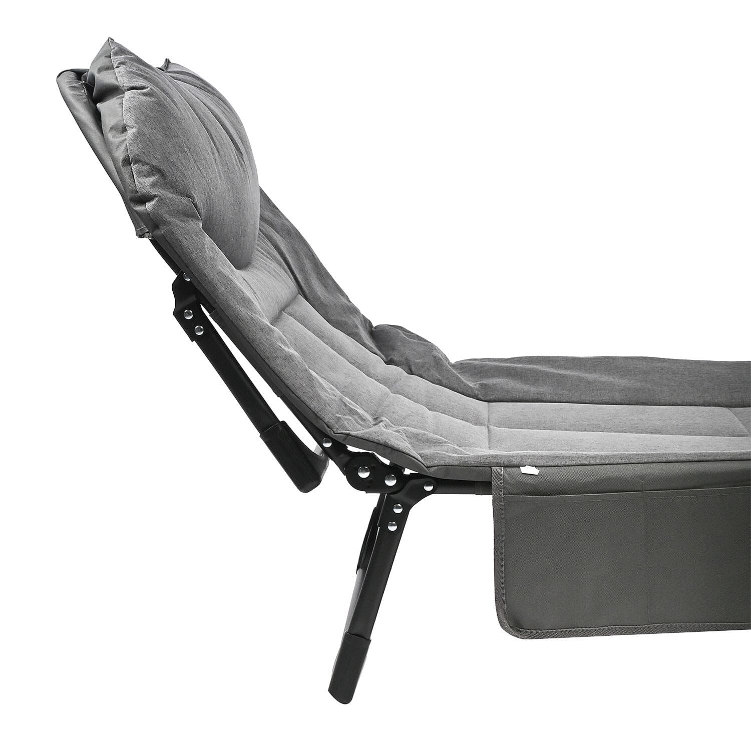 CLOSEOUT Grey Folding Outdoor/Indoor Cot 70X30 Inches