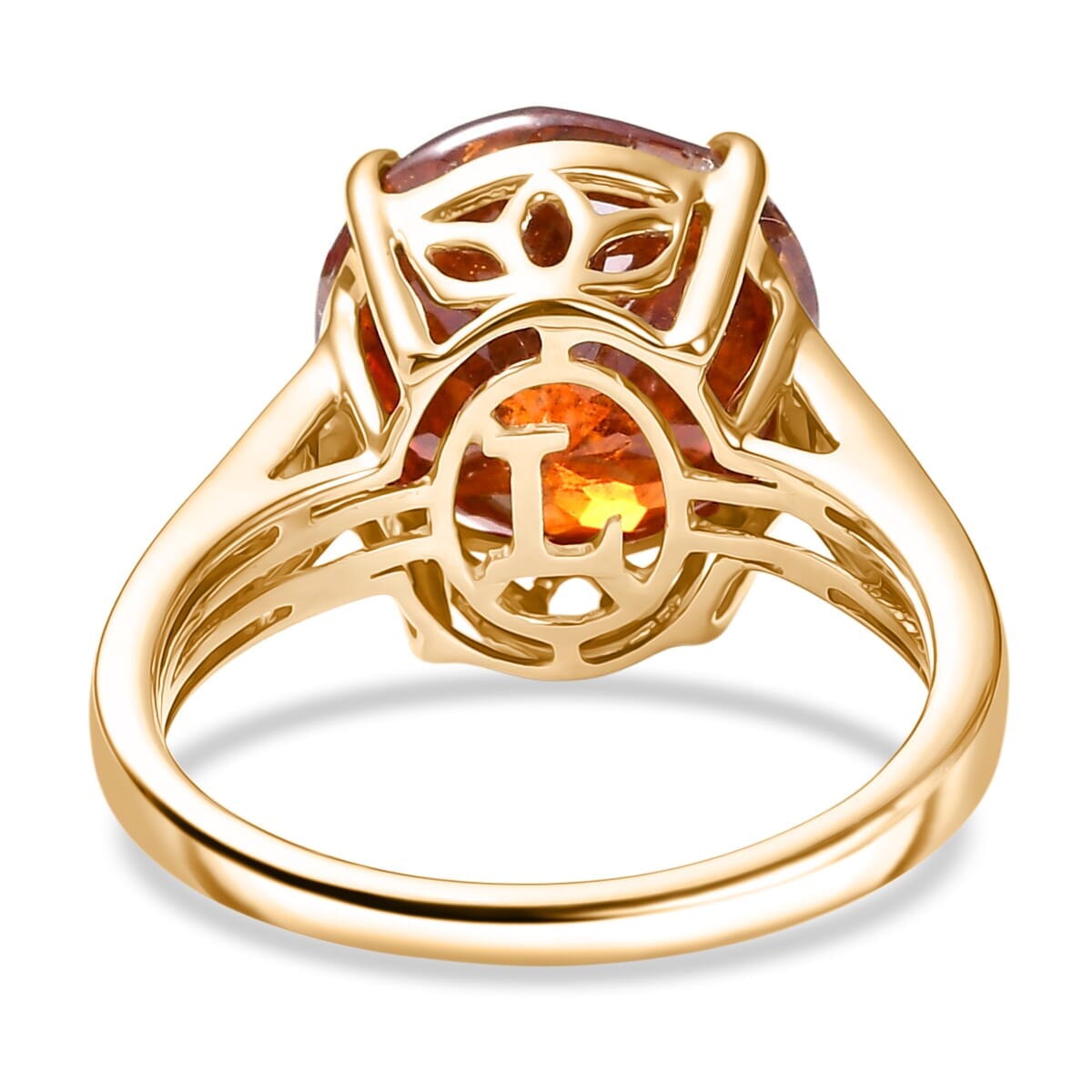 10K Yellow Gold Premium Picos Altos Sphalerite, Luxuriant Lab Grown Diamond (E-F, VS) (0.30 cts) Ring (Size 10.0) 14.30 ctw image number 4