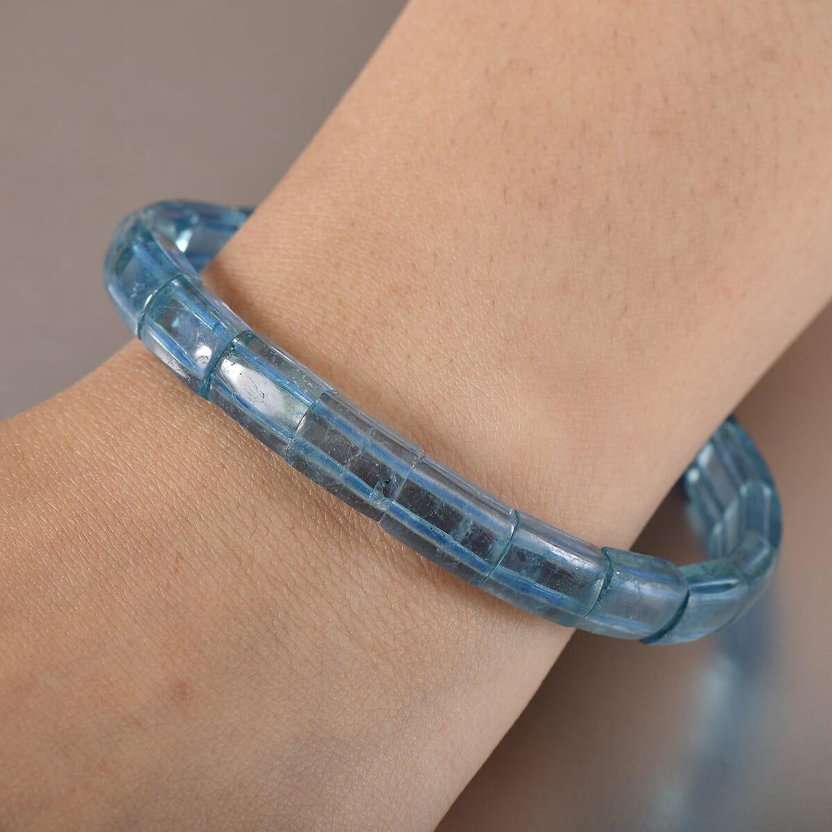Santa Maria Aquamarine 85.00 ctw Stretch Bracelet  image number 2