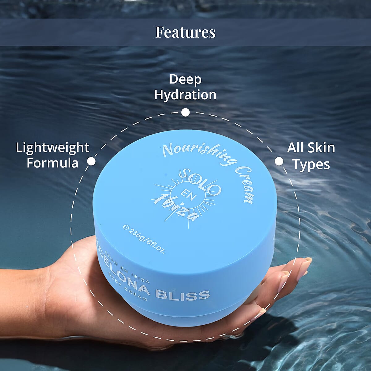 SOLO EN IBIZA Barcelona Bliss Body Cream 8oz  image number 3