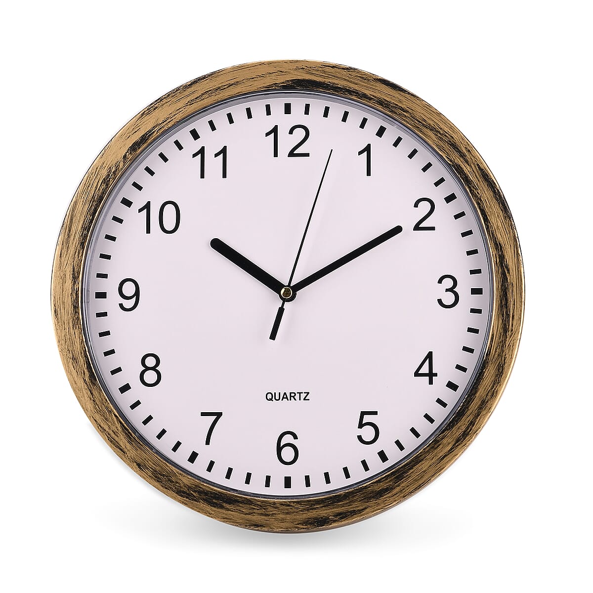 Livemore Gold Color Wall Clock with Three Shelves Hidden Compartment (9.84"x2.76") (1xAA Battery Not Included) image number 0