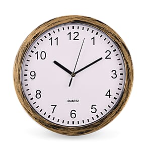 Livemore Gold Color Wall Clock with Three Shelves Hidden Compartment (1xAA Battery Not Included)