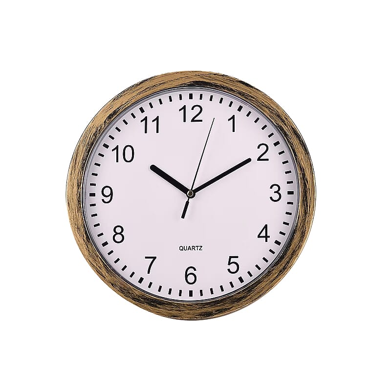 Livmore Gold Color Wall Clock with Three Shelves Hidden Compartment (1xAA Battery Not Included)
