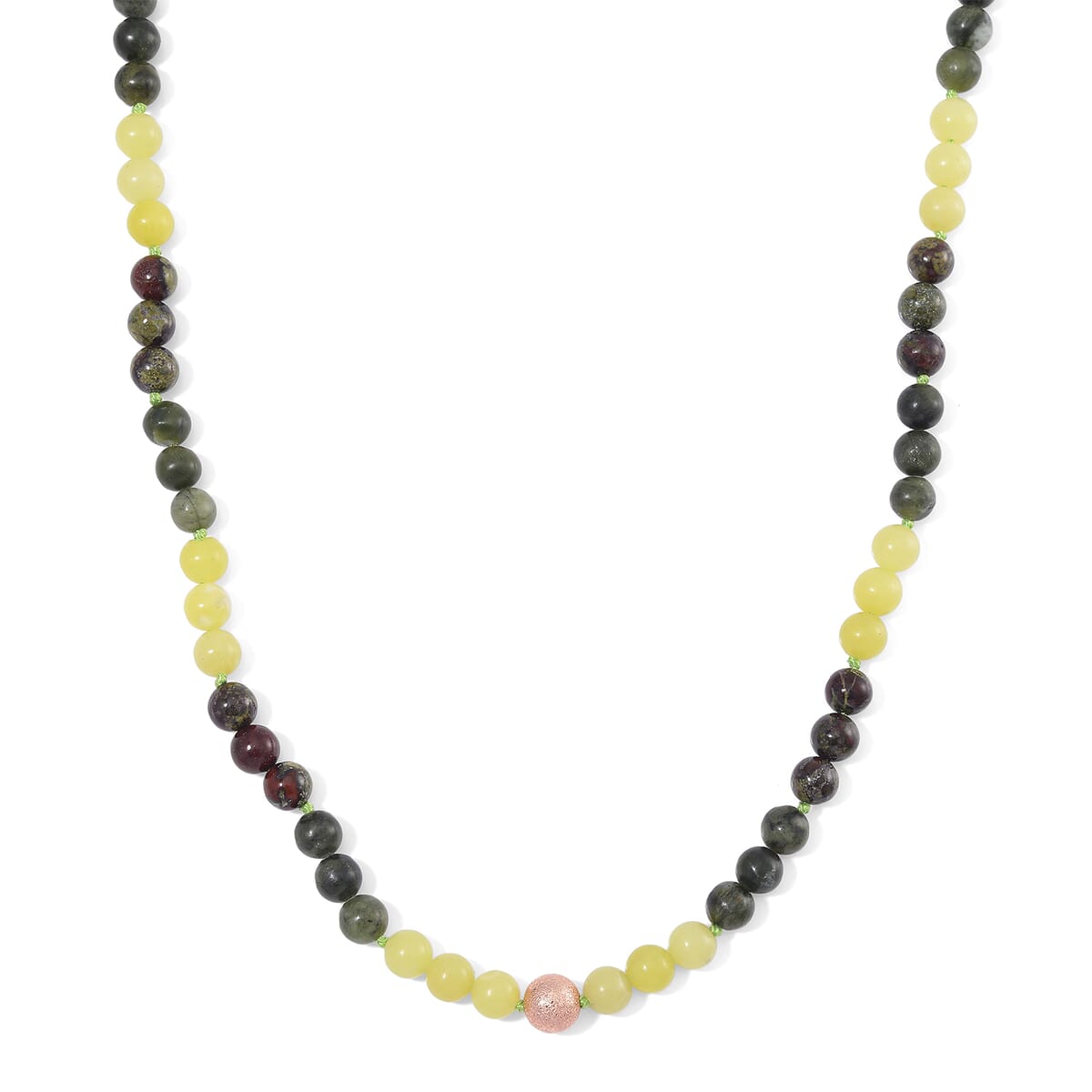 Multi Gemstone 210.00 ctw Beaded Necklace in Rosetone 18-20 Inches image number 0