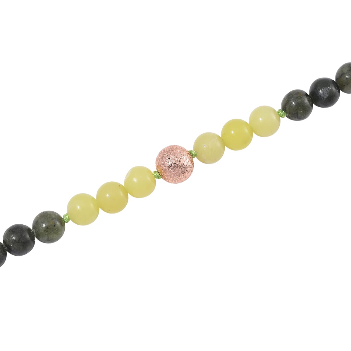 Multi Gemstone 210.00 ctw Beaded Necklace in Rosetone 18-20 Inches image number 3