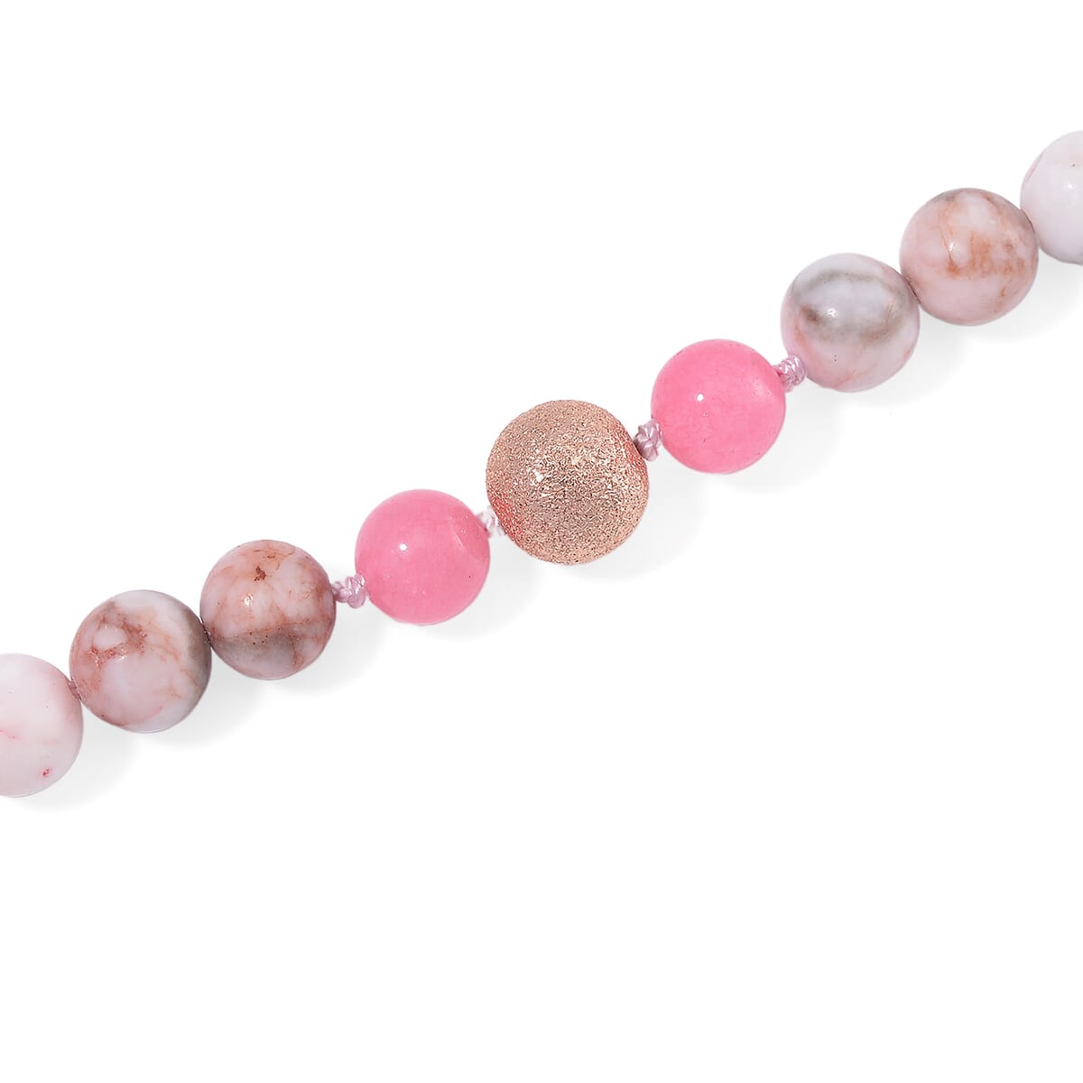 Multi Gemstone 210.00 ctw Beaded Necklace in Rosetone 18-20 Inches image number 3