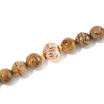 Multi Gemstone 210.00 ctw Beads Necklace in Rosetone 18-20 Inches