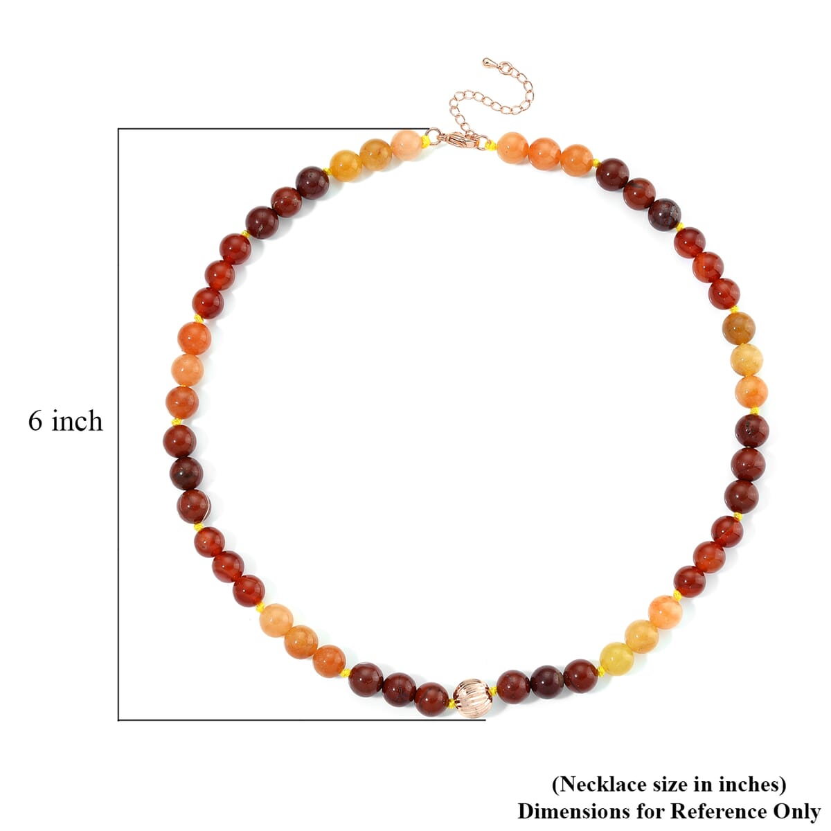 Multi Gemstone 210.00 ctw Beaded Necklace in Rosetone 18-20 Inches image number 5