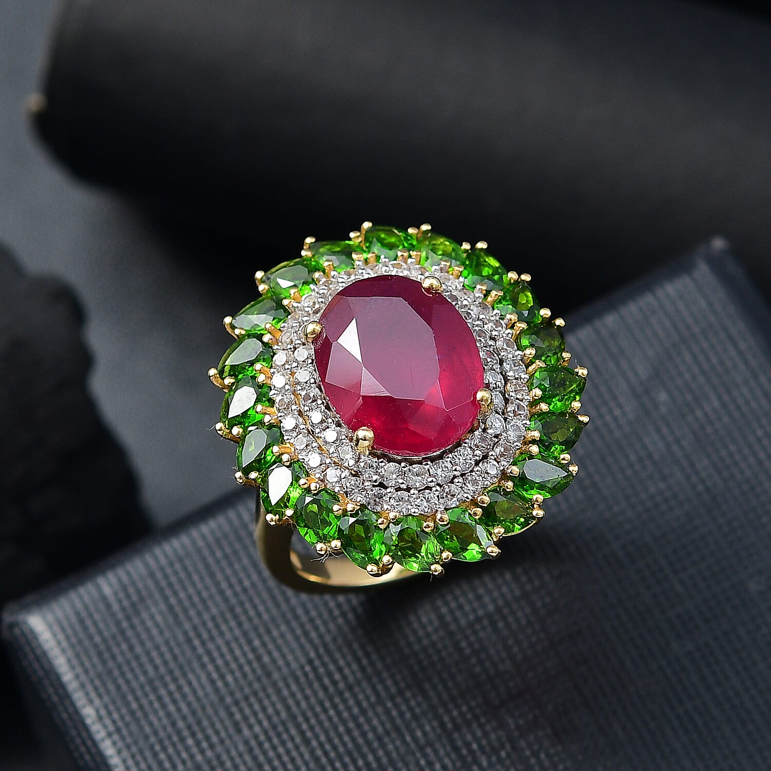 Buy D'Joy Niassa Ruby, Multi Gemstone of the Forest Ring in 18K