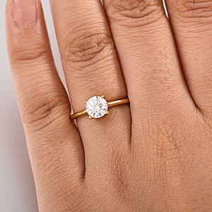 Luxuriant Lab Grown Diamond Ring in 18K Vermeil YG Over Sterling Silver 1.10 ctw (Size 7.0)