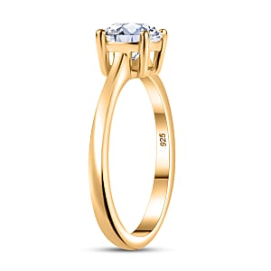 Luxuriant Lab Grown Diamond Ring in 18K Vermeil YG Over Sterling Silver 1.10 ctw (Size 7.0)