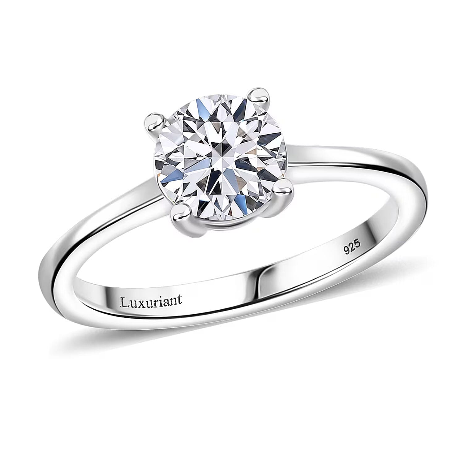 Luxuriant Diamond Lab Grown Diamond (E-F, VS) Ring in 18K Vermeil YG Over Sterling Silver (Size 10.0) 1.10 ctw