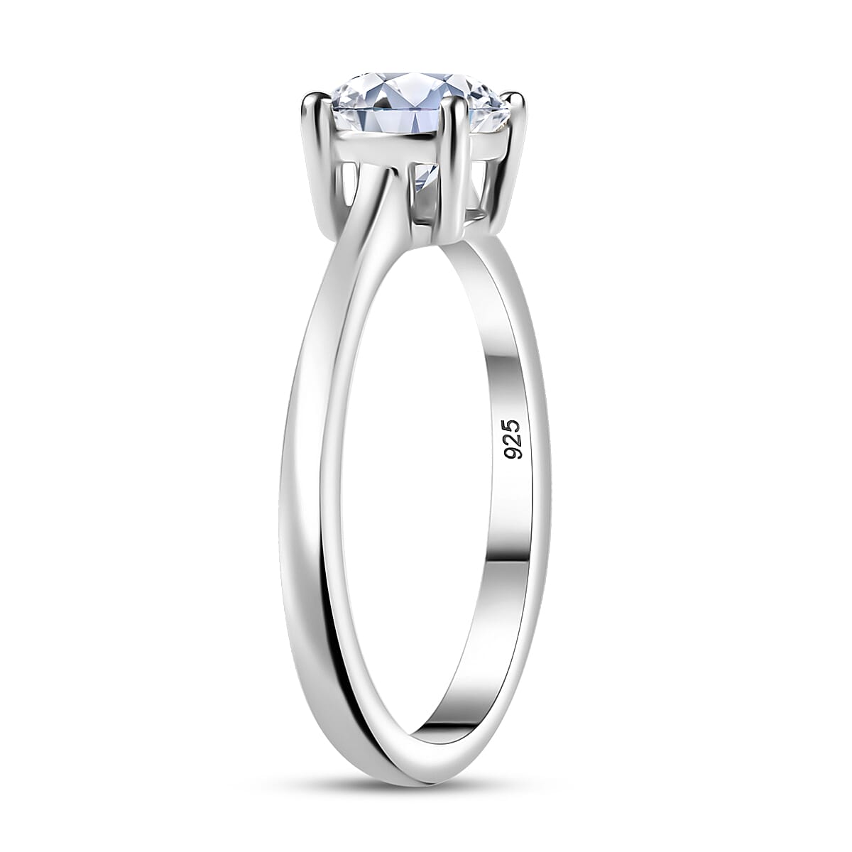 Luxuriant Lab Grown Diamond Ring in Rhodium Over Sterling Silver 1.10 ctw (Size 7.0) image number 3
