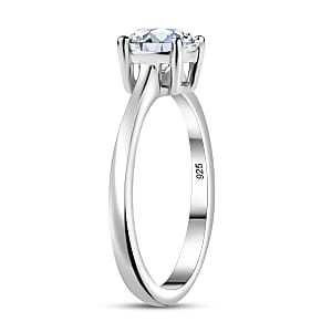 Luxuriant Lab Grown Diamond Ring in Rhodium Over Sterling Silver 1.10 ctw (Size 7.0)