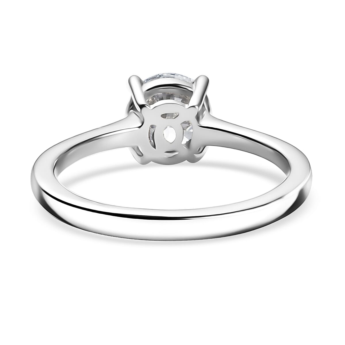 Luxuriant Lab Grown Diamond Ring in Rhodium Over Sterling Silver 1.10 ctw (Size 7.0) image number 4