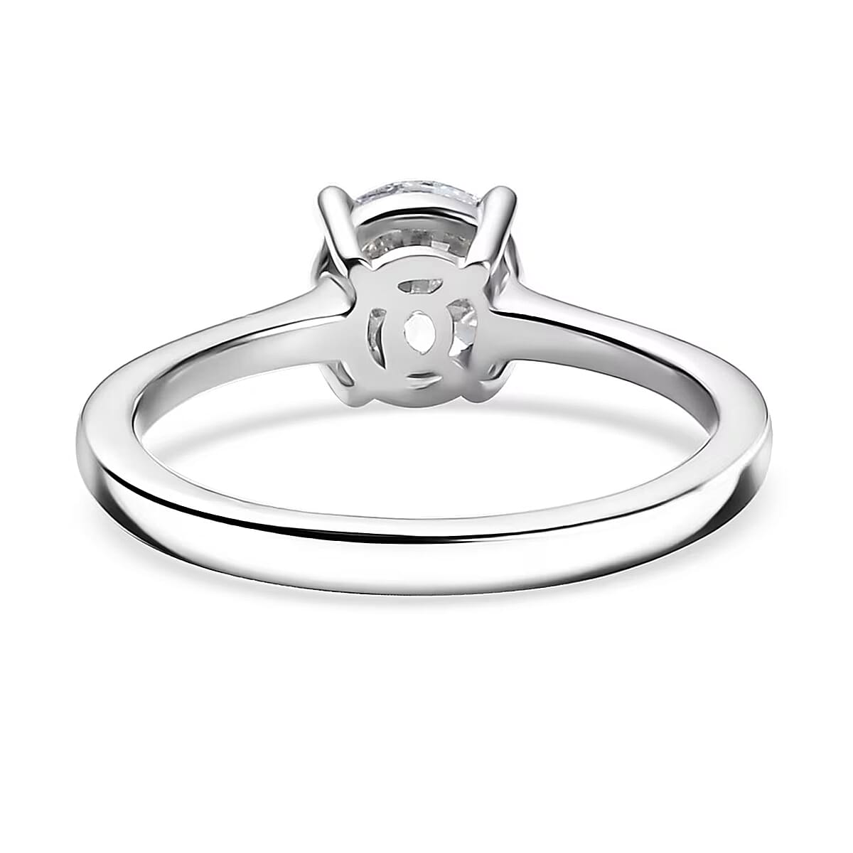 Luxuriant Lab Grown Diamond Ring in Rhodium Over Sterling Silver 1.10 ctw (Size 8.0) image number 7