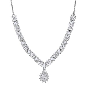D'Joy Moissanite 8.10 ctw Stars and Constellations Necklace in Rhodium Over Sterling Silver 18-20 Inches