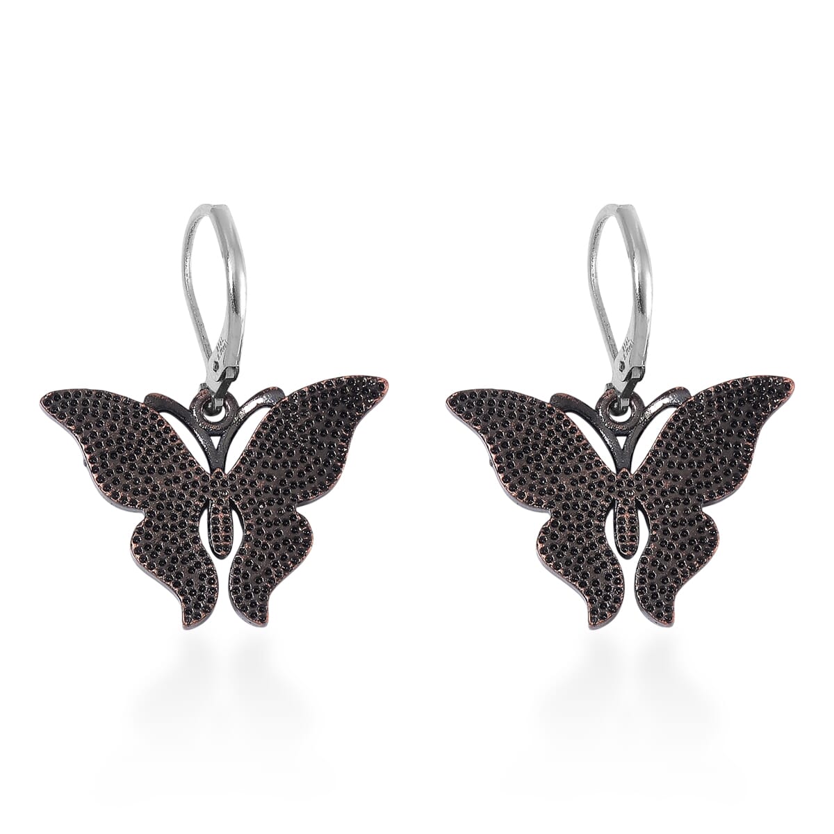 Abalone Shell Lever Back Earrings in Silvertone and Stainless Steel image number 4