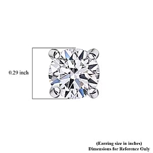 IGI Certified Luxuriant Lab Grown Diamond E-F VS 3.00 ctw Solitaire Stud Earrings in 14K White Gold (Del. In 8-10 Days)