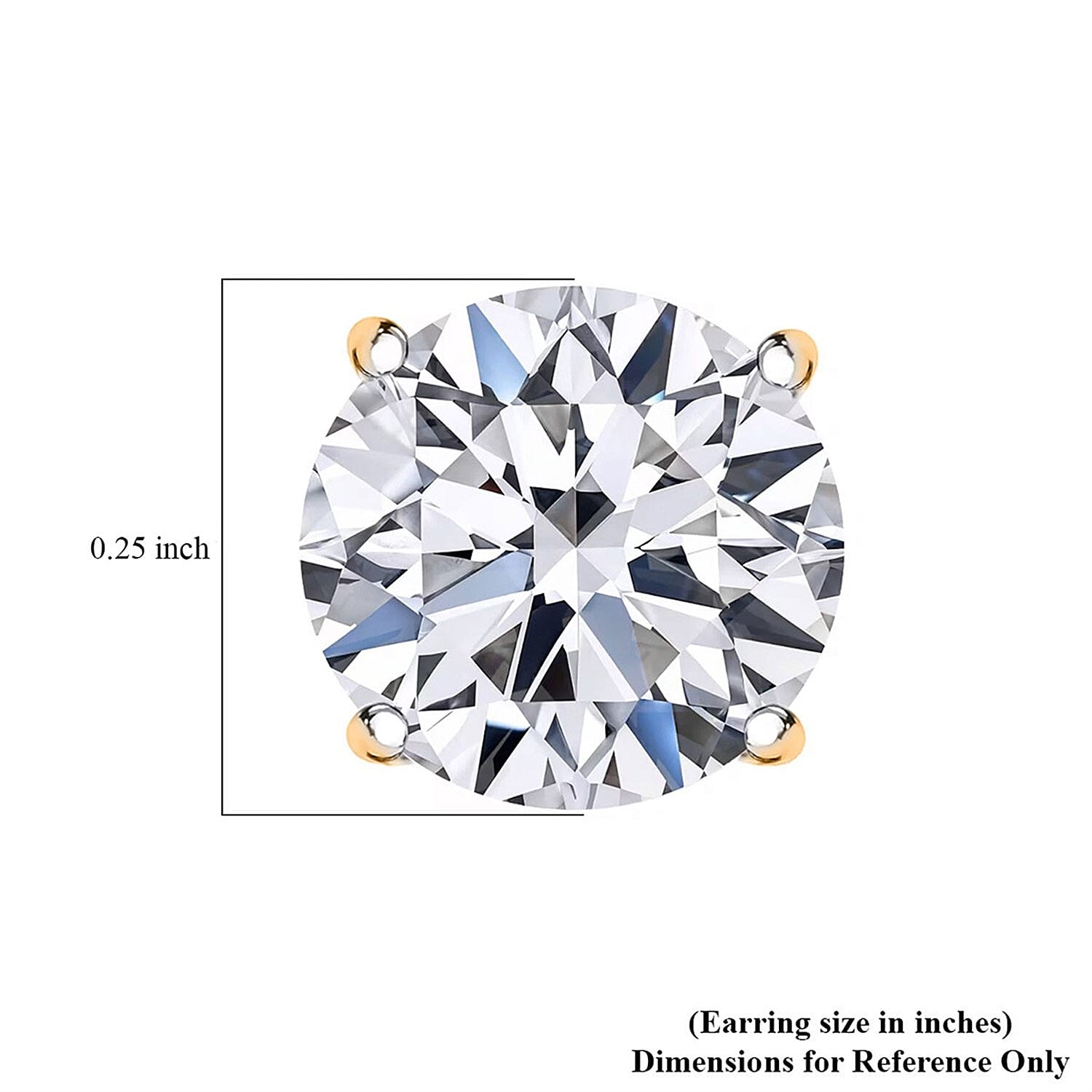 IGI Certified Luxuriant Lab Grown Diamond E-F VS 2.00 ctw Solitaire Stud Earrings in 14K Yellow Gold (Del. In 8-10 Days)