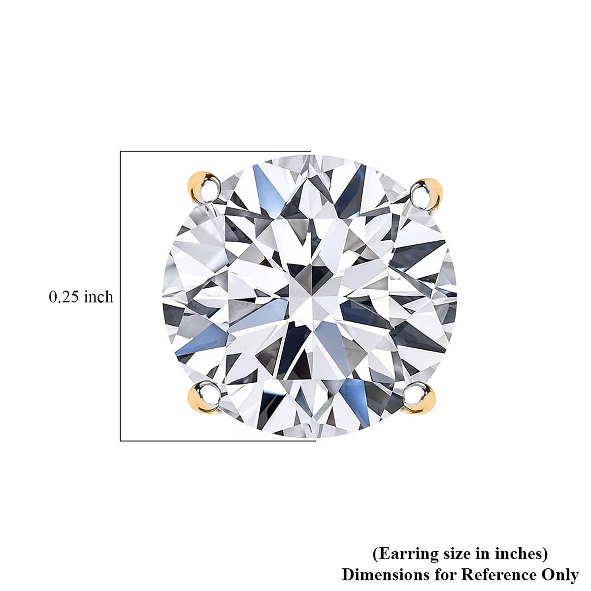 IGI Certified Luxuriant Lab Grown Diamond E-F VS 2.00 ctw Solitaire Stud Earrings in 14K Yellow Gold image number 2