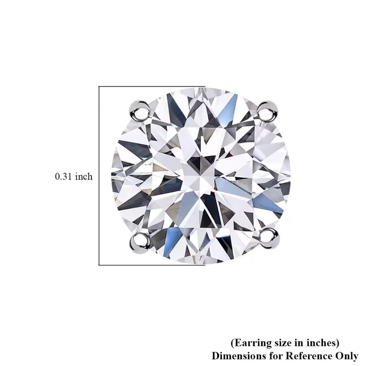 IGI Certified Luxuriant Lab Grown Diamond E-F VS 3.00 ctw Solitaire Stud Earrings in 950 Platinum image number 9