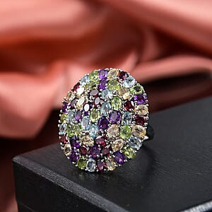 EverTrue Multi Gemstone Ring in Platinum Bond 11.20 ctw (Size 10.0)